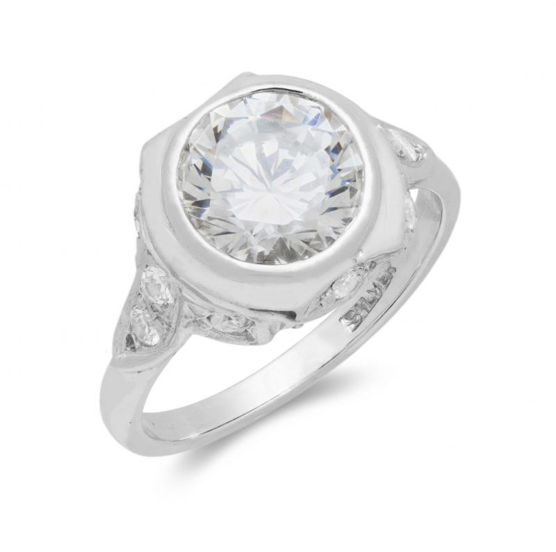 cubic zirconia - ring - sterling silver - HC Jewellers - Royston