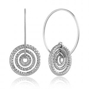 silver multi hoop earrings - silver earrings - HC Jewellers