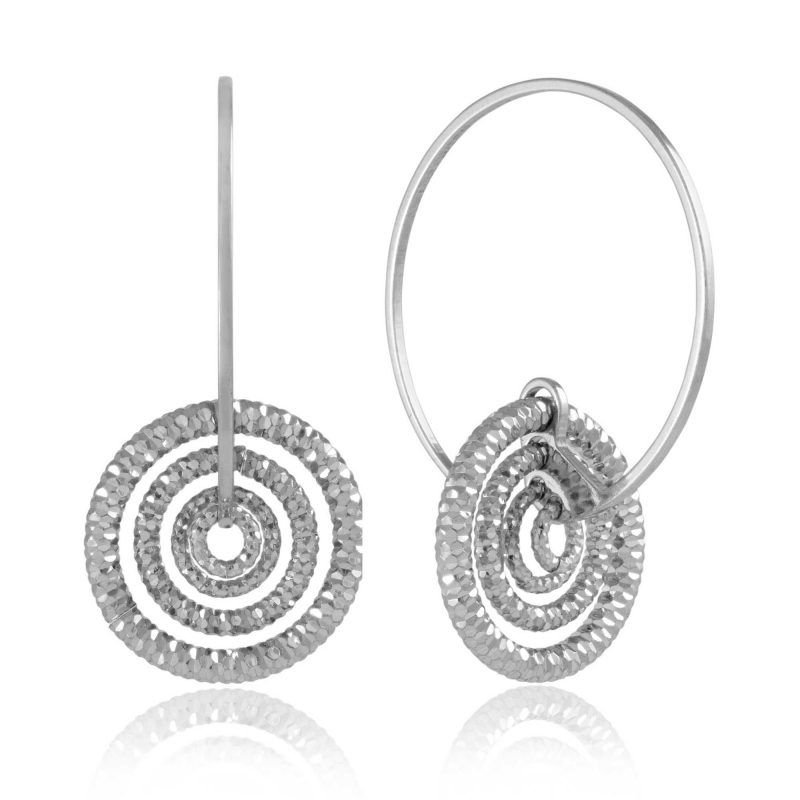silver multi hoop earrings - silver earrings - HC Jewellers