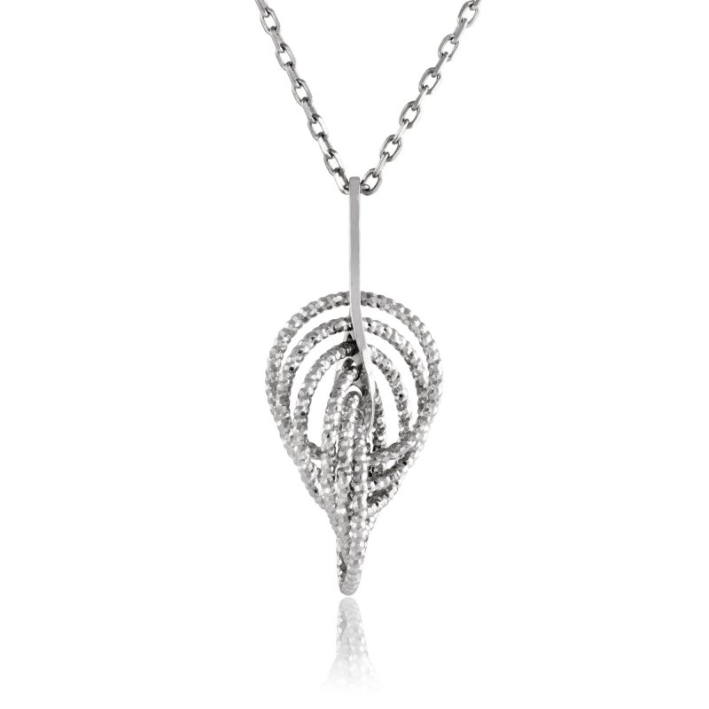 Silver drop pendant = silver pendant = sterling silver - HC Jewellers - Royston
