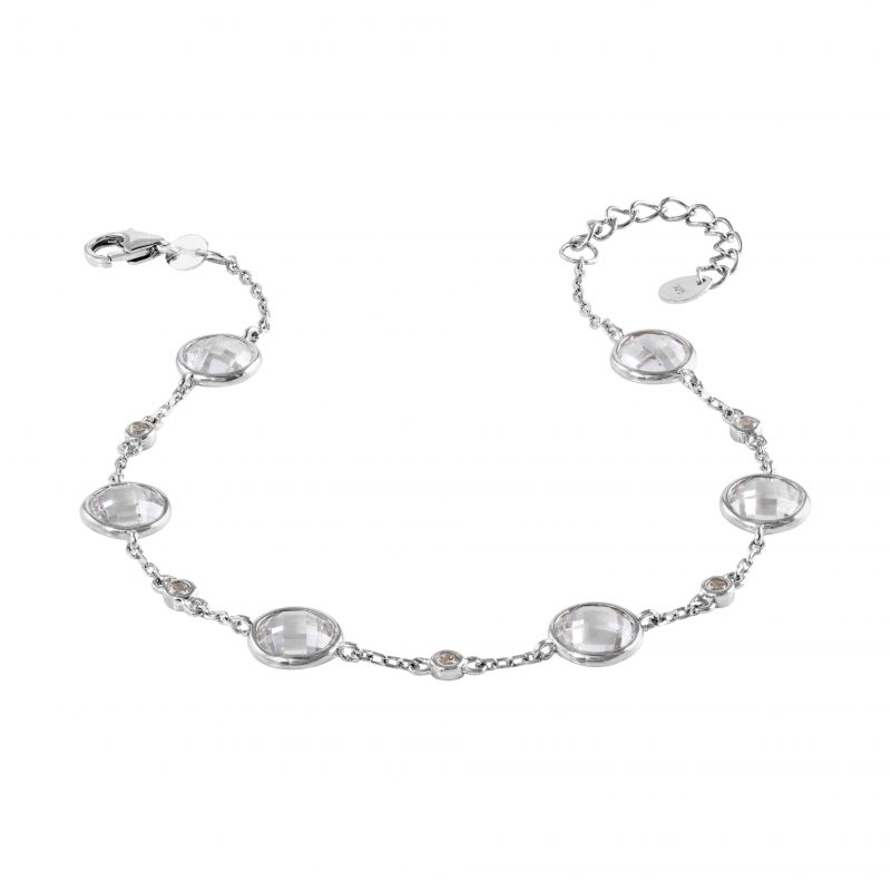 cubic zirconia bracelet - silver bracelet - HC Jewellers