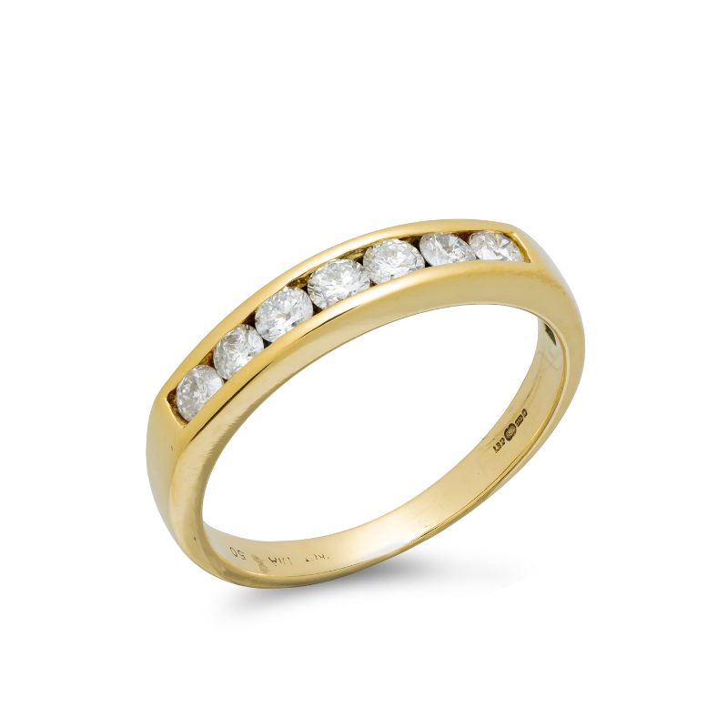 Pre-owned 18ct Gold Diamond Half Eternity Ring - HC Jewellers