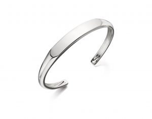 Fred Bennett Sterling Silver Flat Top Shaped Bangle
