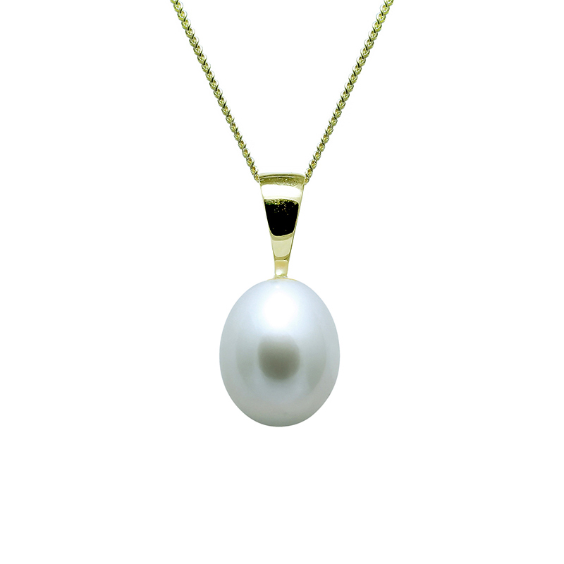 Gold Freshwater Cultured Pearl Pendant
