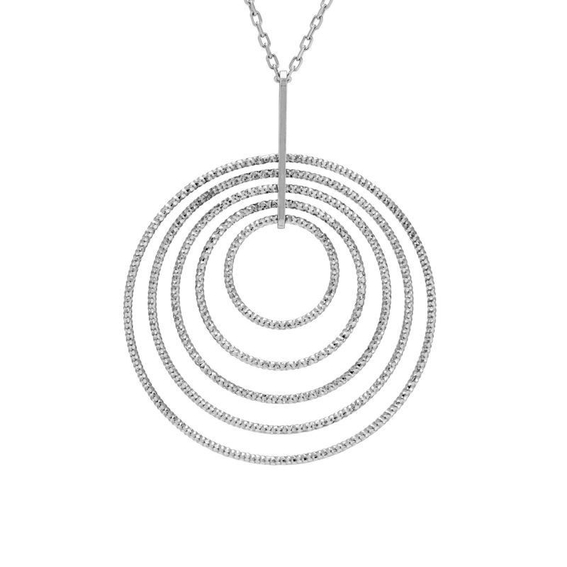 Silver Sparkling Conical Necklace