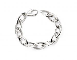 Silver Bracelet - Silver Heavy Marquise Open Bracelet - HC Jewellers - Royston