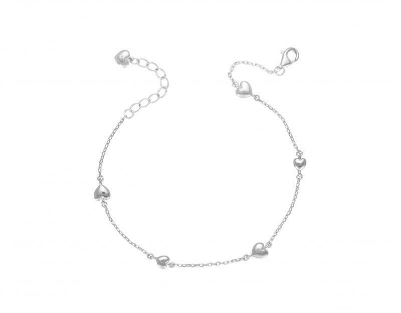 Heart bracelet - silver bracelet - sterling silver - HC Jewellers - Royston