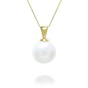gold pearl pendant - pearl jewellery - gold pendant - HC Jewellers - Royston