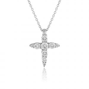 18ct diamond pendant - white gold pendant - diamond pendant - HC Jewellers - Royston