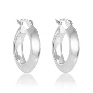 pointed hoop earrings - sterling silver - HC Jewellers - Royston