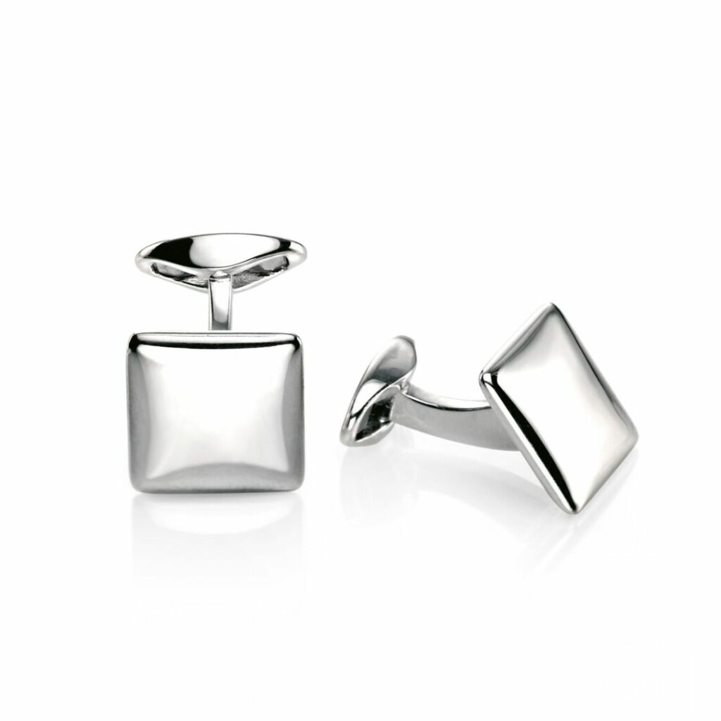 Cufflinks - sterling silver - fred bennet - square - HC Jewellers - Royston