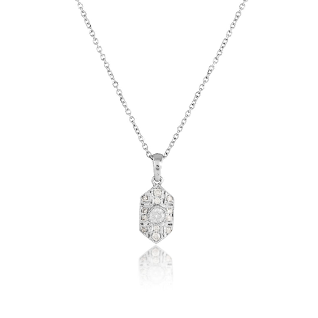 18ct Gold Diamond Pendant - HC Jewellers - White Gold.