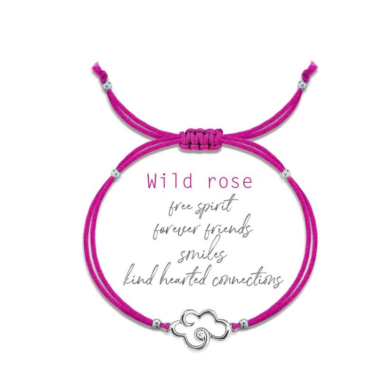 Good vibes Cloud bracelet – Wild Rose (rasperry pink)