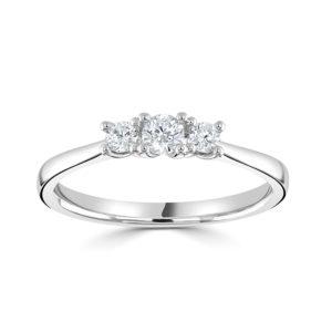Stellina Diamond Trilogy Engagement Ring