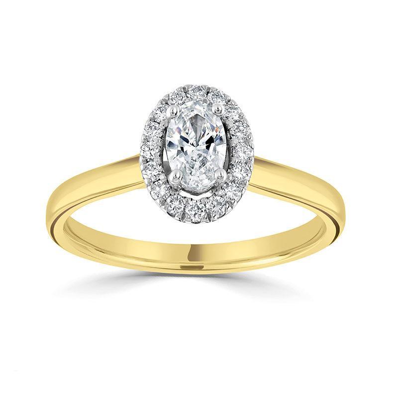 Aurora Oval Halo Engagement Ring