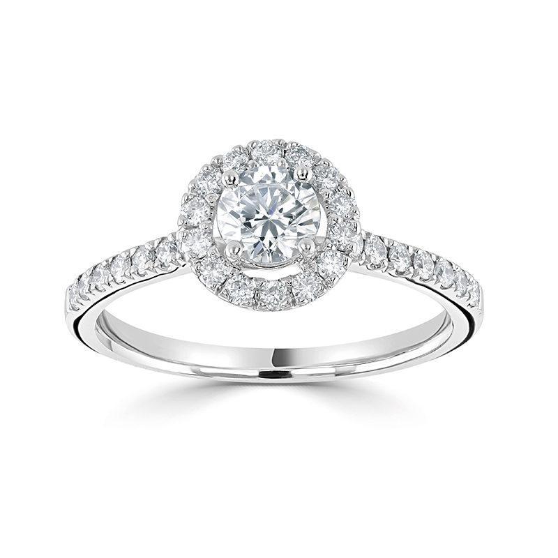 Celeste Diamond Halo Ring