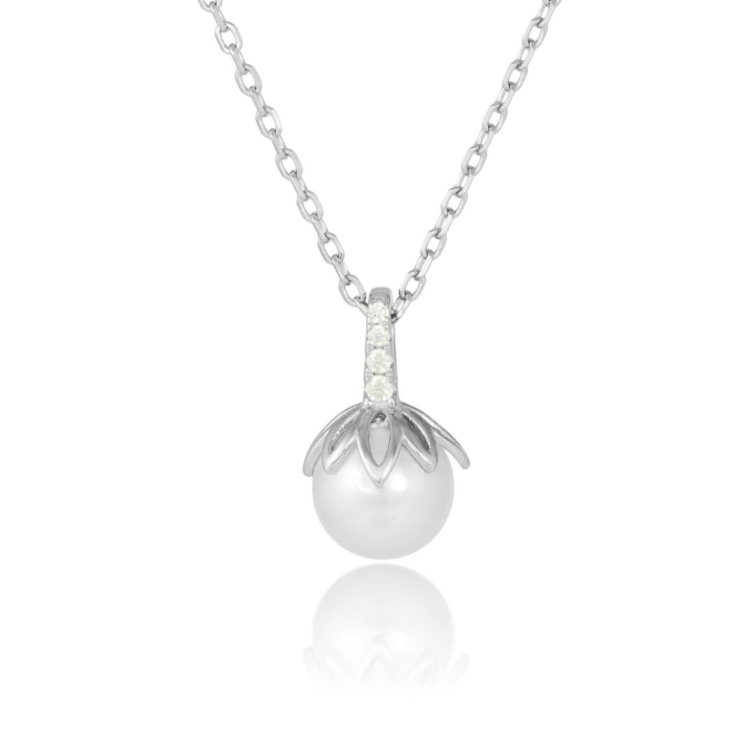 Claudia Bradby This Too Shall Pass Freshwater Pearl Pendant Necklace, Silver  at John Lewis & Partners