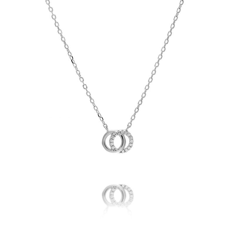 Silver Intwined Circle Pendant and Chain