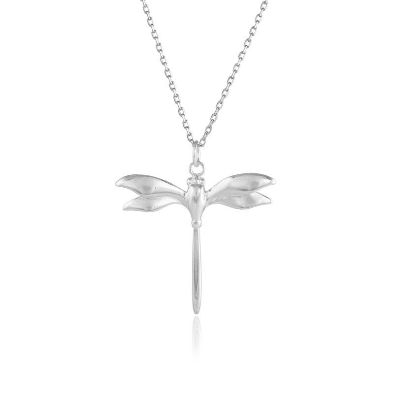 silver dragonfly pendant
