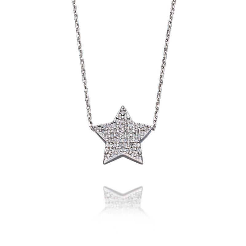 Fiorelli Silver Cubic Zirconia Star Necklace