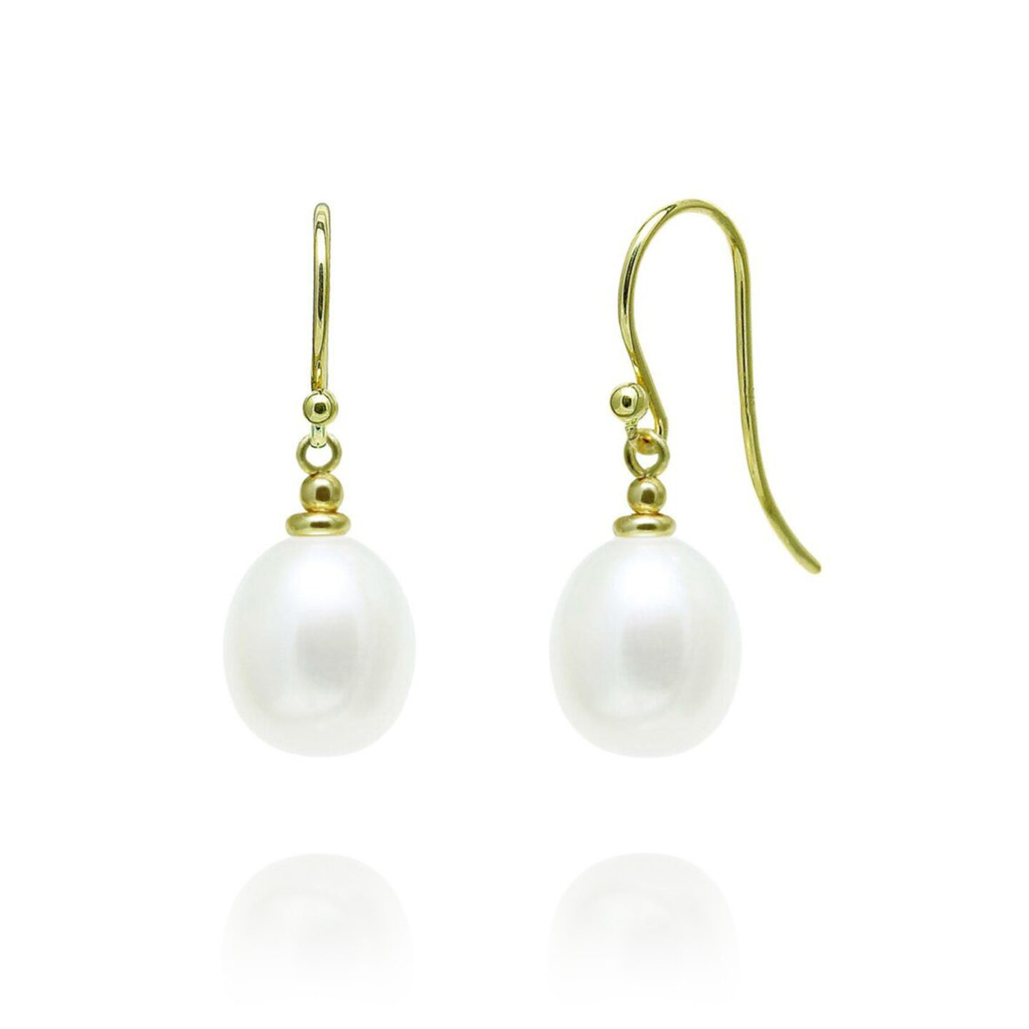 9ct Gold Fresh Water Cultured Pearl Drop Earrings