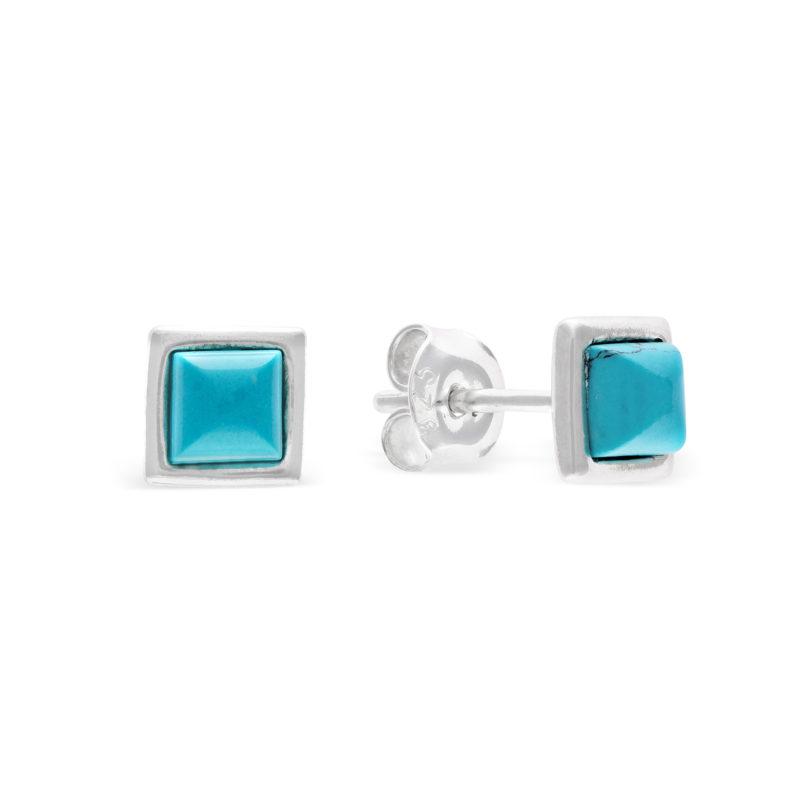 silver-turquoise-square-stud-earrings