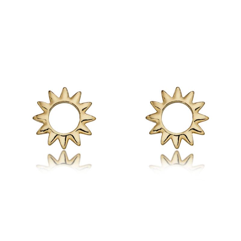 Silver with Gold Guild Open Sun Studs