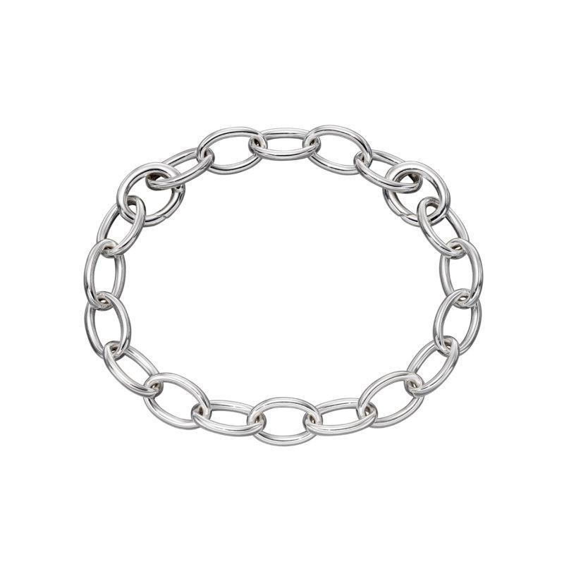 Silver Plain Link Bracelet
