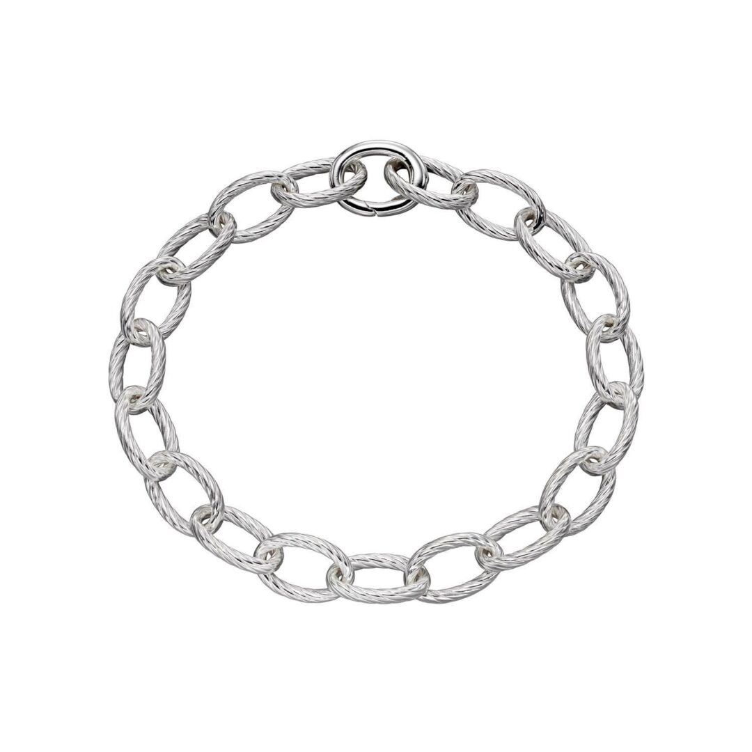 Silver Textured Link Bracelet - HC Jewellers
