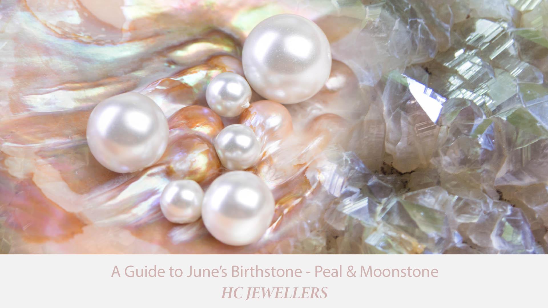 June's Birthstones - Pearl & Moonstone HC Jewellers