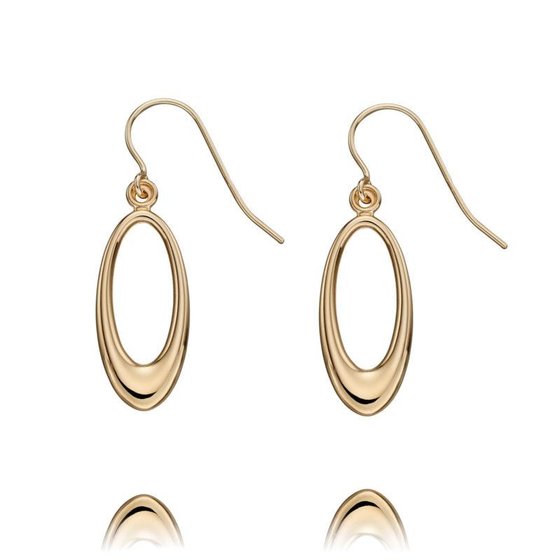 9ct Gold Open Oval Drops