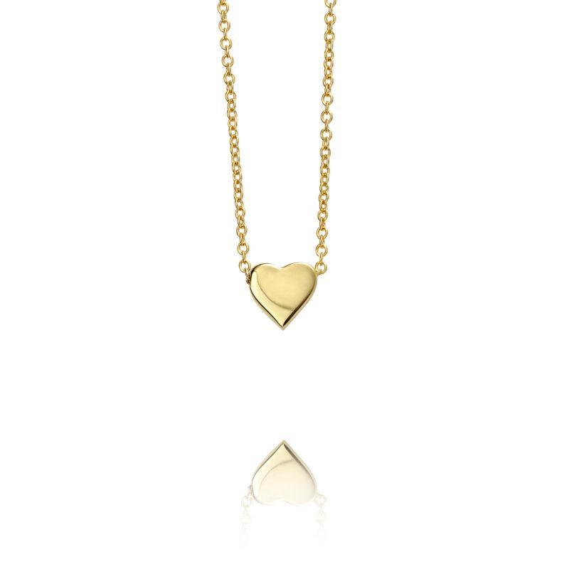 Silver with Gold Guild Heart Necklet