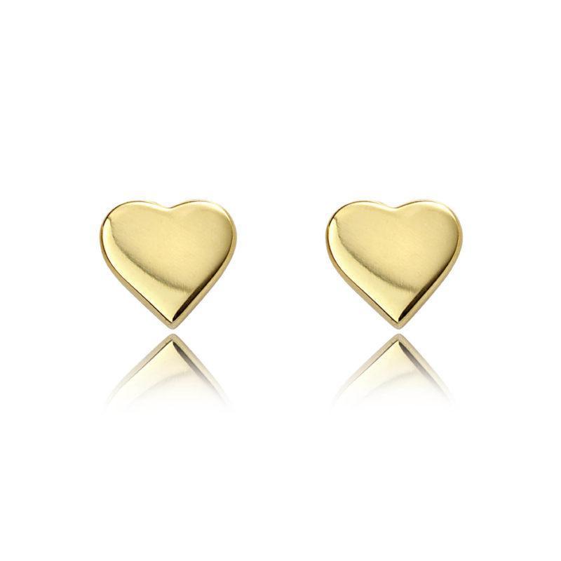 Silver with Gold Guild Heart Studs