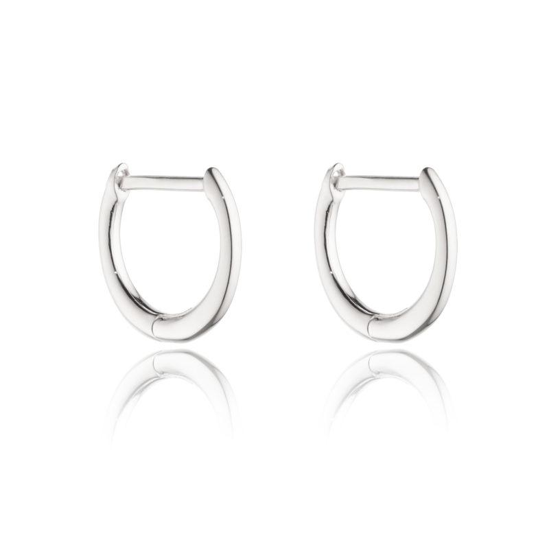 Silver Small Hinged Hoops