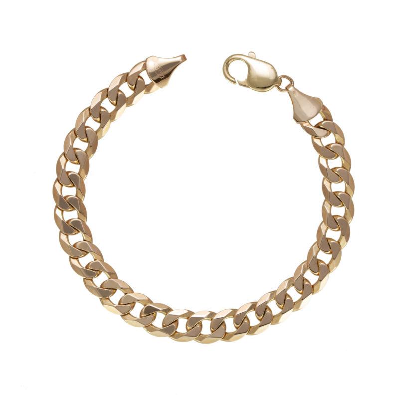 Pre-owned 9ct Yellow Gold Curb Bracelet