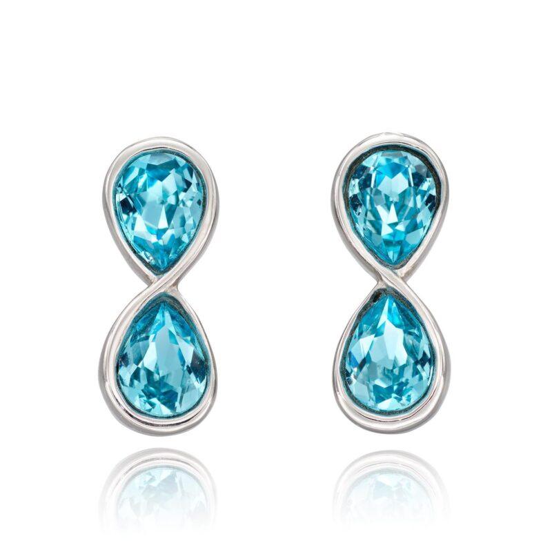 Fiorelli Infinity Aqua Crystal Earrings