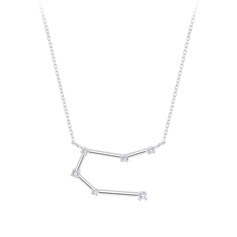 Silver Gemini Constellation Necklace