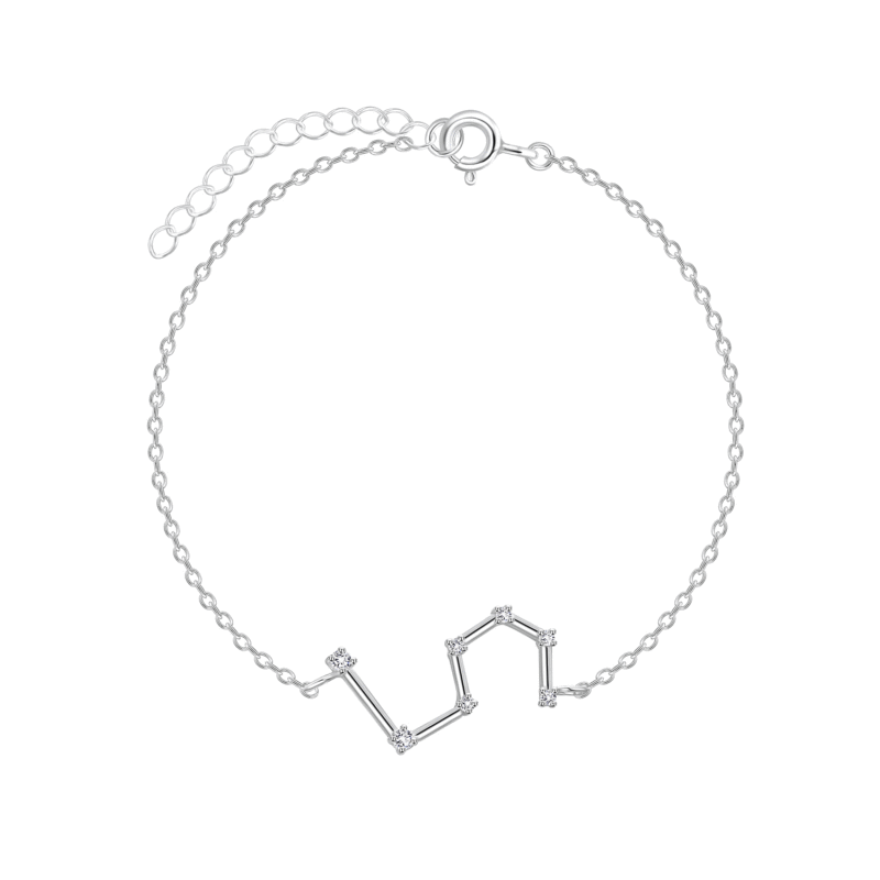silver Leo constellation bracelet