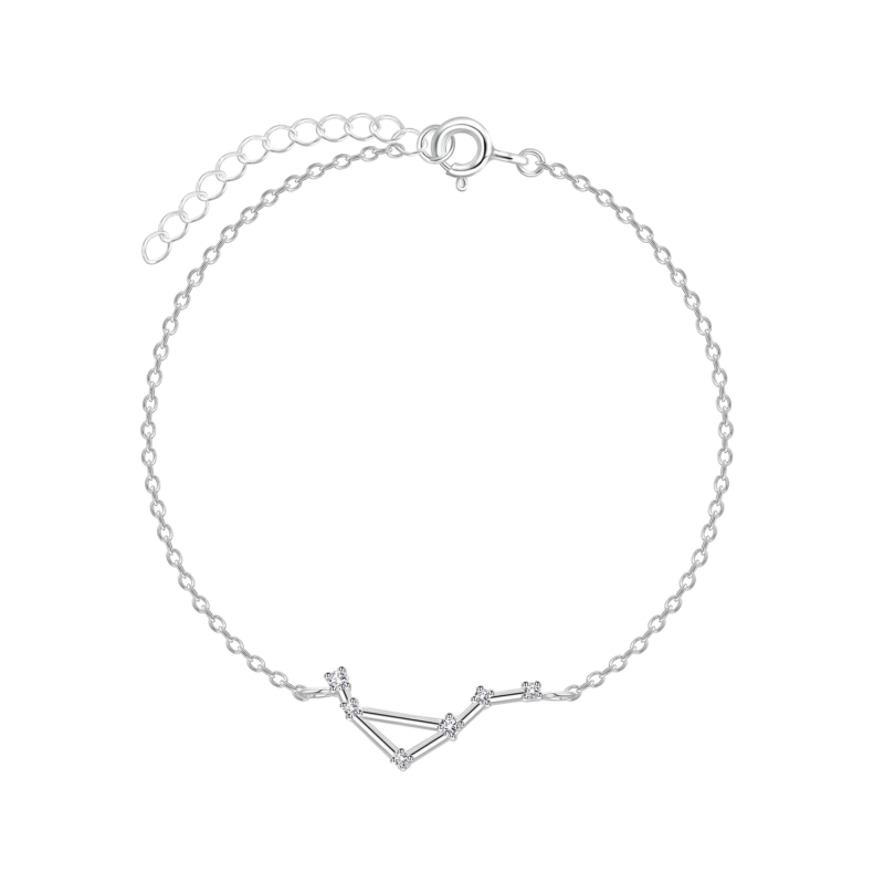 Silver Libra Constellation Bracelet