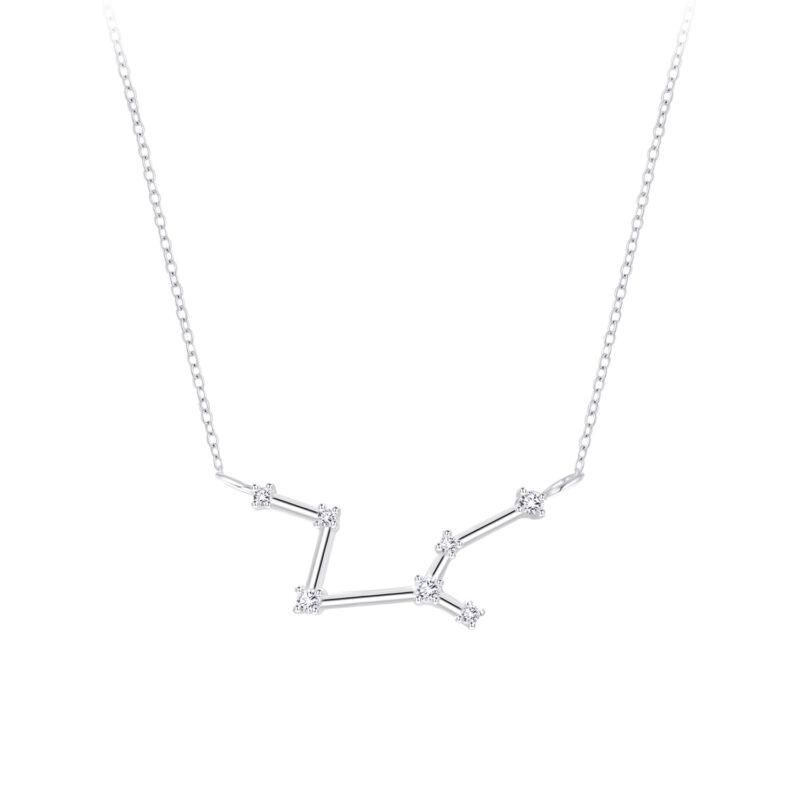 Silver Virgo Constellation Necklace