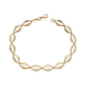 9ct Gold Open Eye Link Bracelet