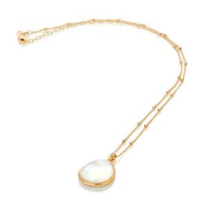 Hot Diamonds X JJ 18ct Gold Plated Mother of Pearl Calm Pendant
