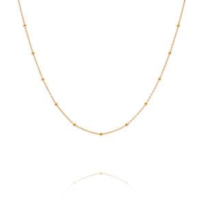 Hot Diamonds X JJ 18ct Gold Plated Embrace Bead Cable Choker