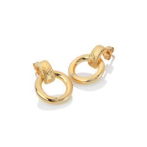 Hot Diamonds X JJ 18ct Gold Plated Spirit Earrings
