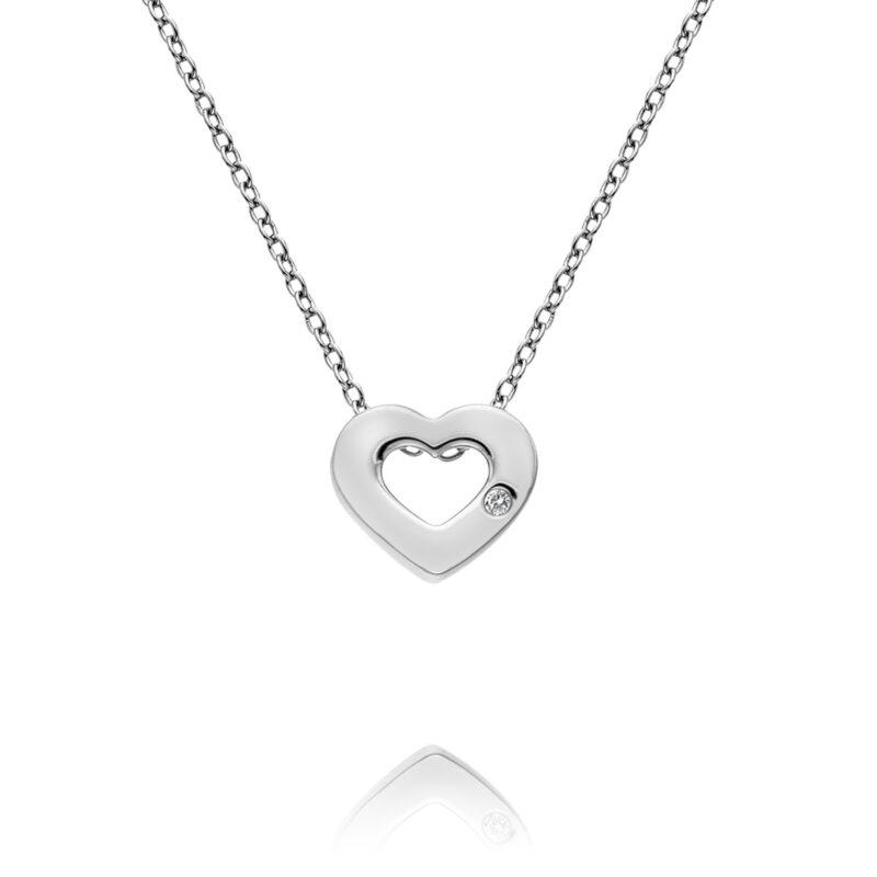 Silver Hot Diamonds Amulet Heart Pendant