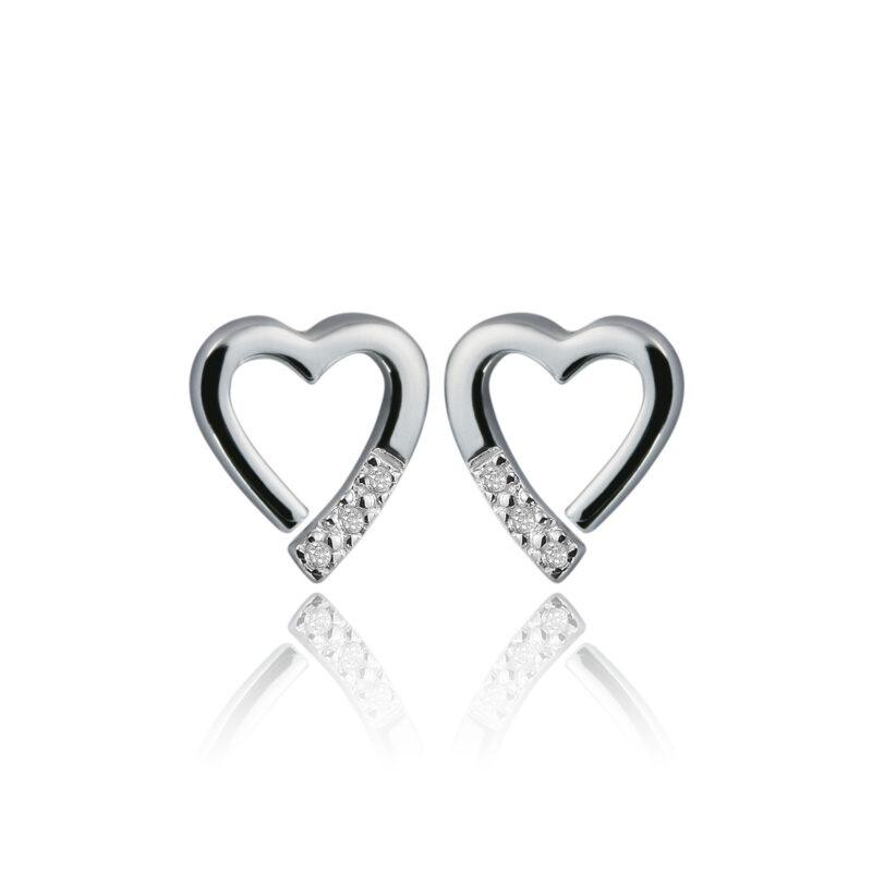 Silver Hot Diamonds Romantic Earrings