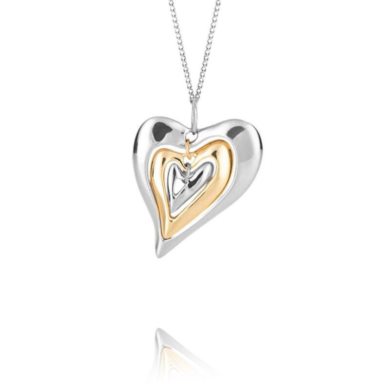 Fiorelli Gold Plated Organic Heart Pendant