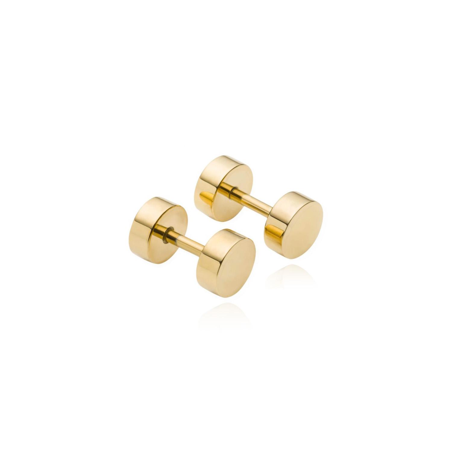 Fred Bennett Gold Plated Stainless Steel Shiny Circle Studs