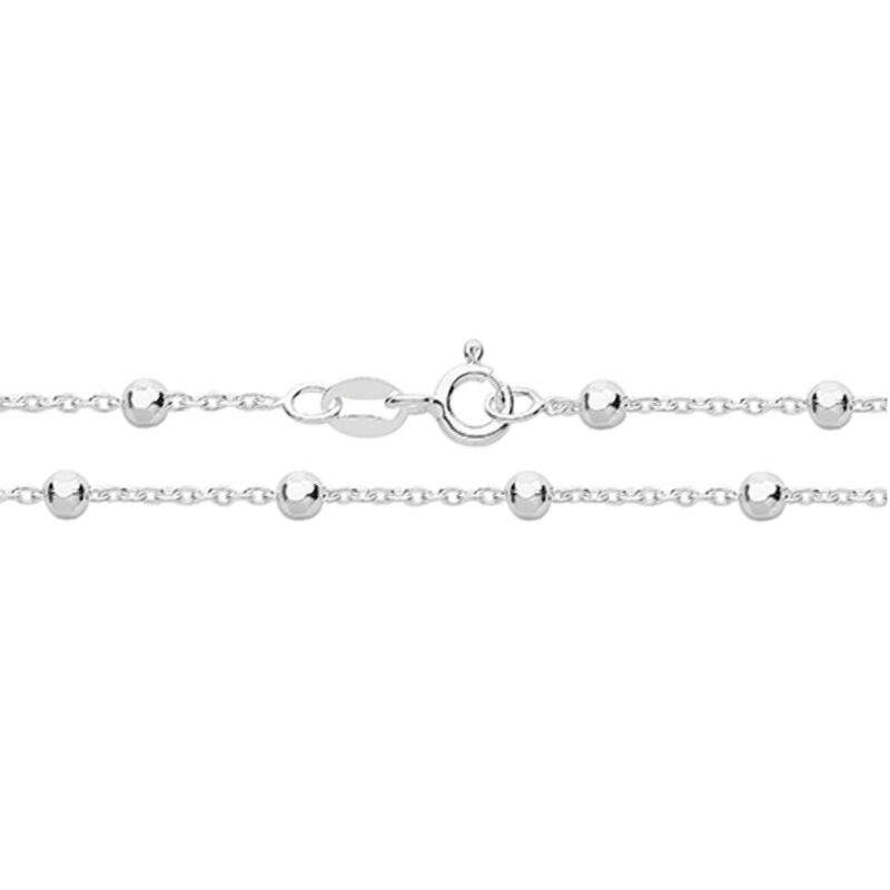 Silver Bead Link Bracelet