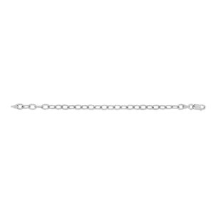 Silver Oval Link Cable Bracelet